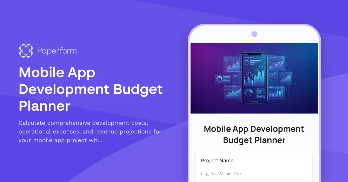 Mobile App Development Budget Planner