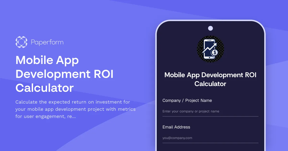 Mobile App Development ROI Calculator