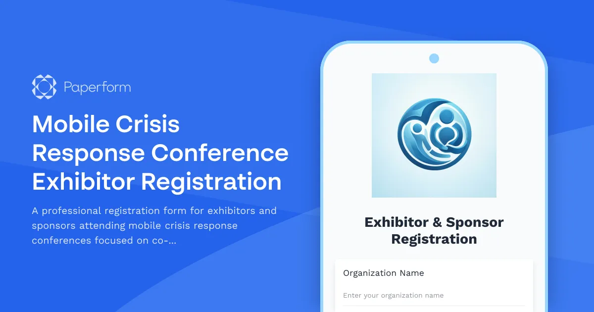 Mobile Crisis Response Conference Exhibitor Registration