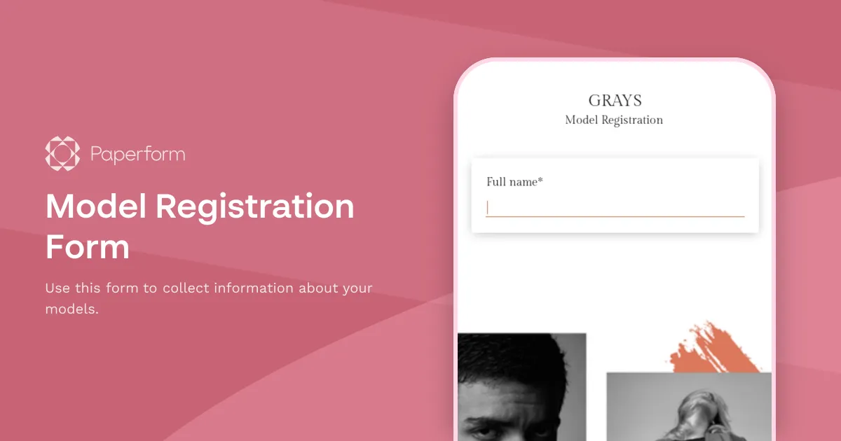 Model Registration Form