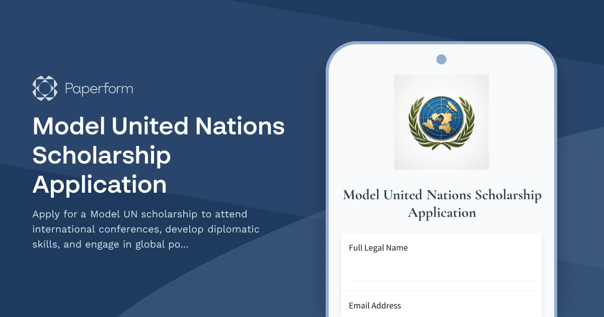 Model United Nations Scholarship Application
