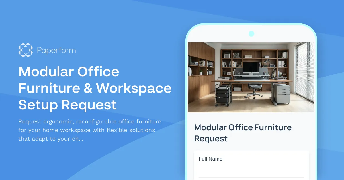 Modular Office Furniture & Workspace Setup Request