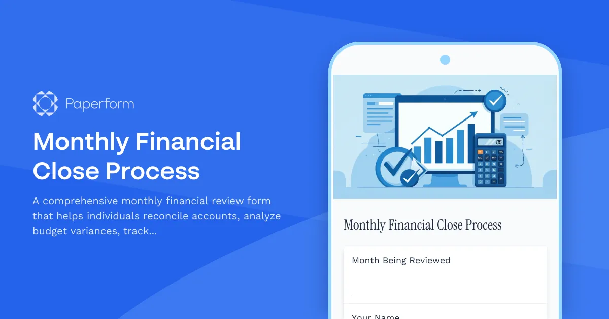 Monthly Financial Close Process