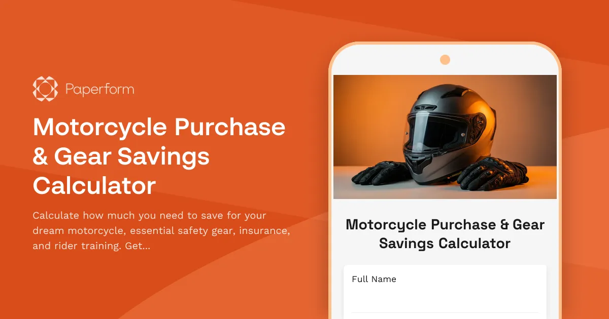 Motorcycle Purchase & Gear Savings Calculator