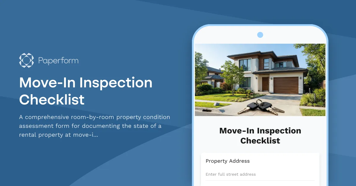 Move-In Inspection Checklist