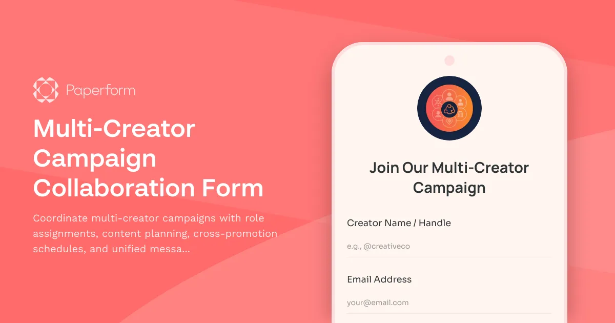 Multi-Creator Campaign Collaboration Form