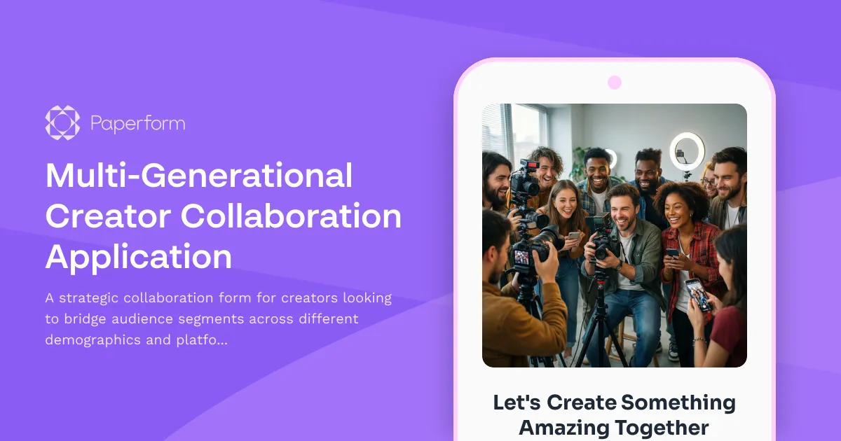 Multi-Generational Creator Collaboration Application