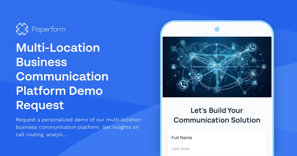 Multi-Location Business Communication Platform Demo Request