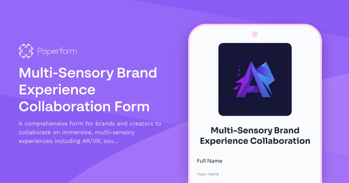 Multi-Sensory Brand Experience Collaboration Form