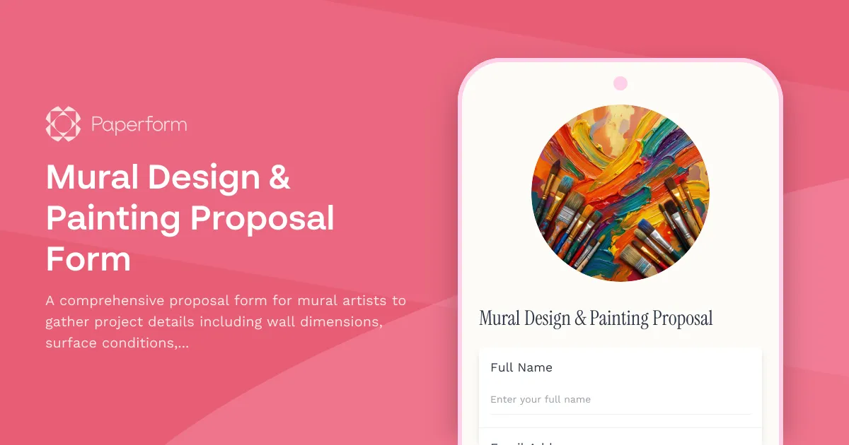 Mural Design & Painting Proposal Form