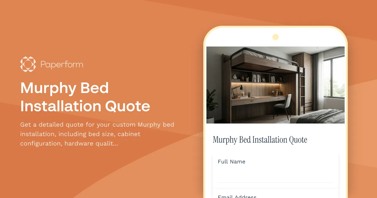 Murphy Bed Installation Quote