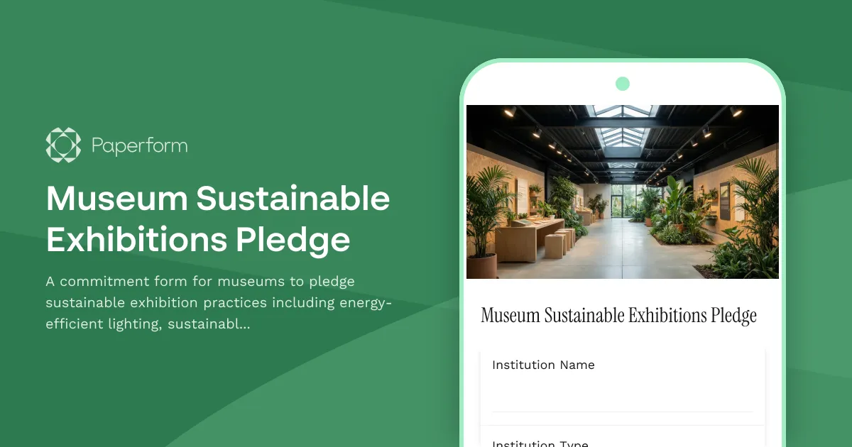 Museum Sustainable Exhibitions Pledge