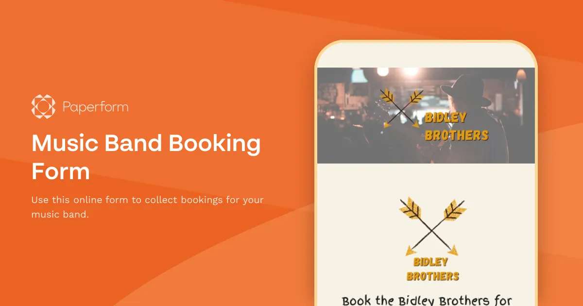 Music Band Booking Form