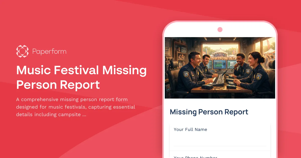 Music Festival Missing Person Report