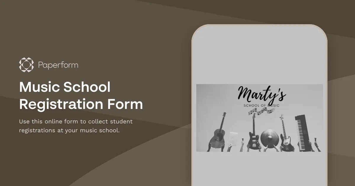 Music School Registration Form