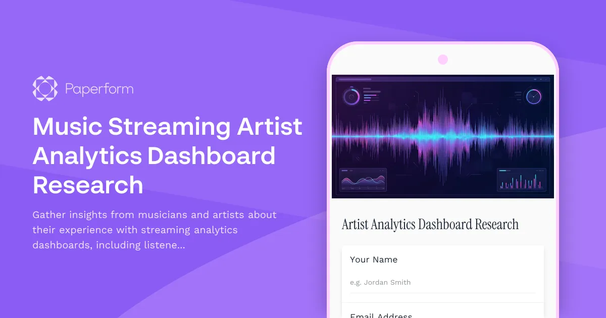 Music Streaming Artist Analytics Dashboard Research