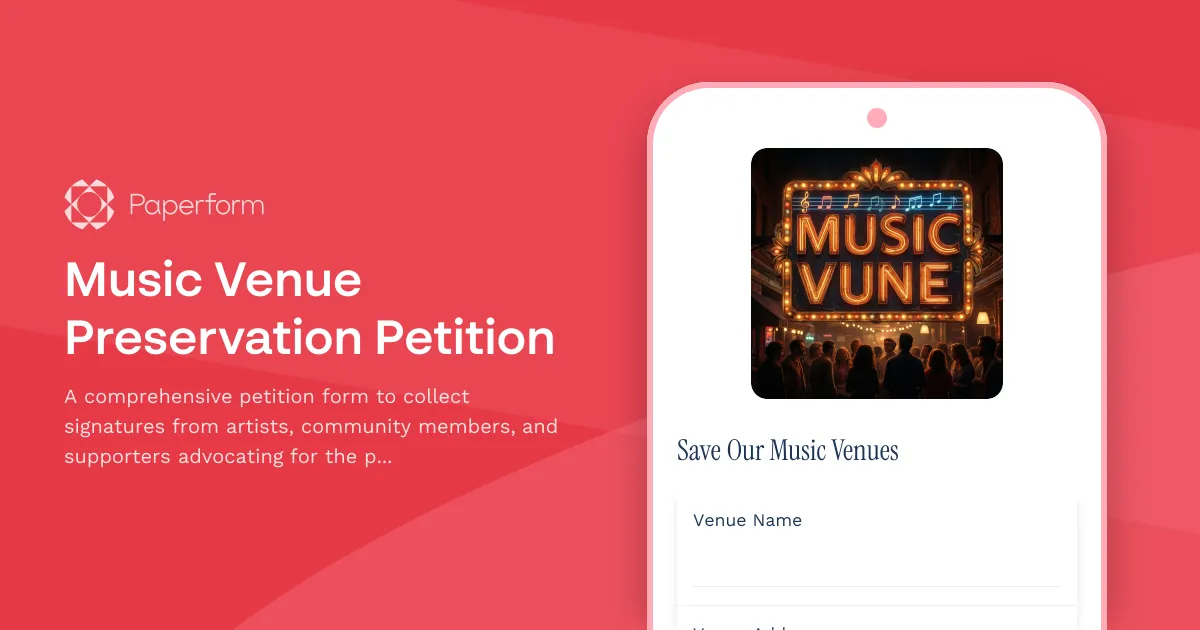 Music Venue Preservation Petition