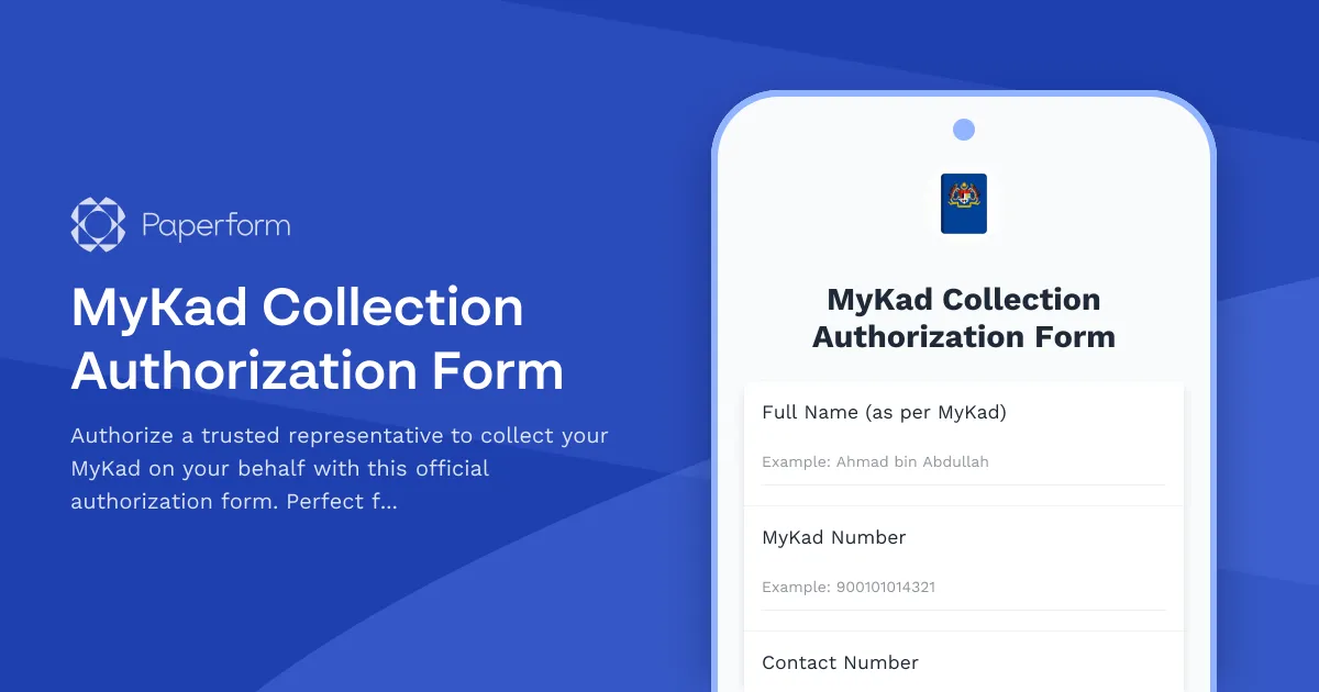 MyKad Collection Authorization Form