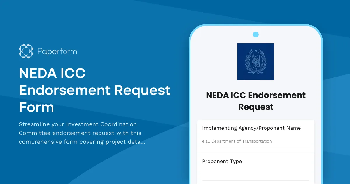 NEDA ICC Endorsement Request Form