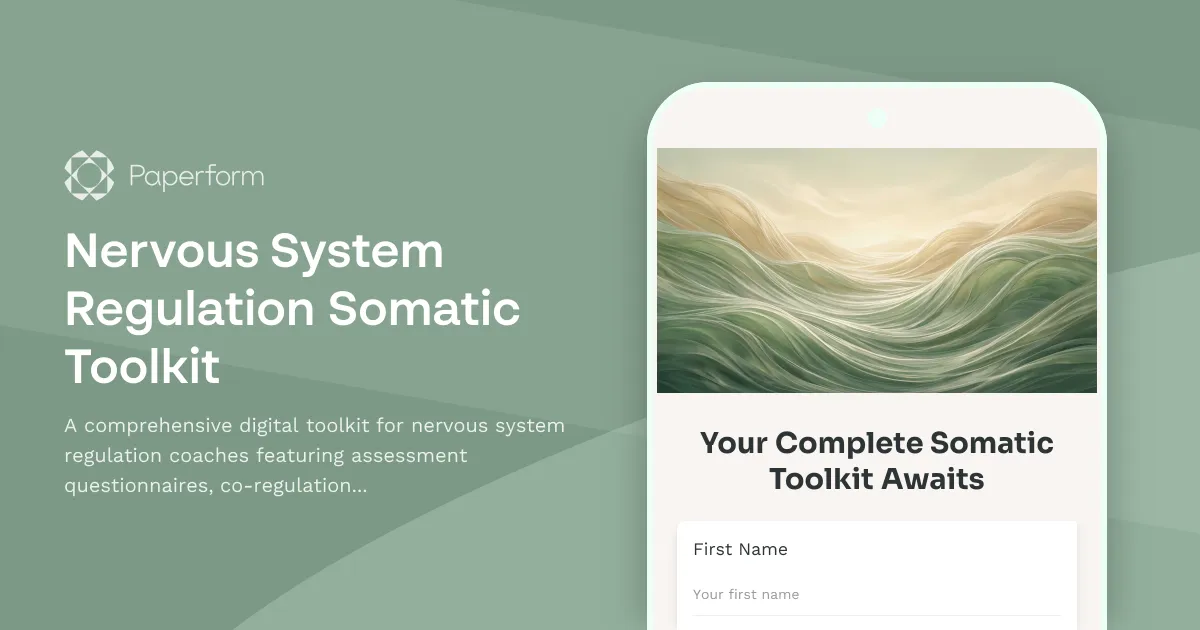 Nervous System Regulation Somatic Toolkit