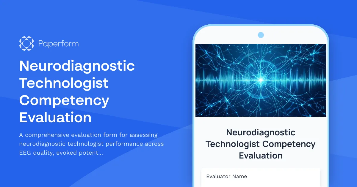 Neurodiagnostic Technologist Competency Evaluation
