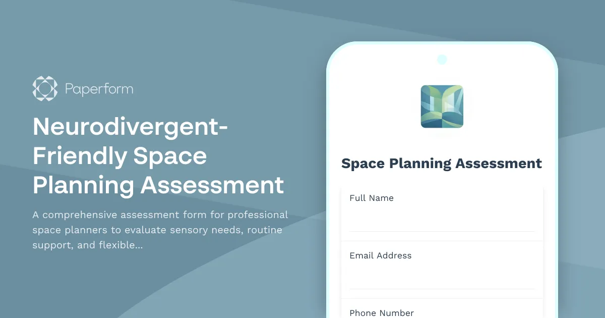 Neurodivergent-Friendly Space Planning Assessment