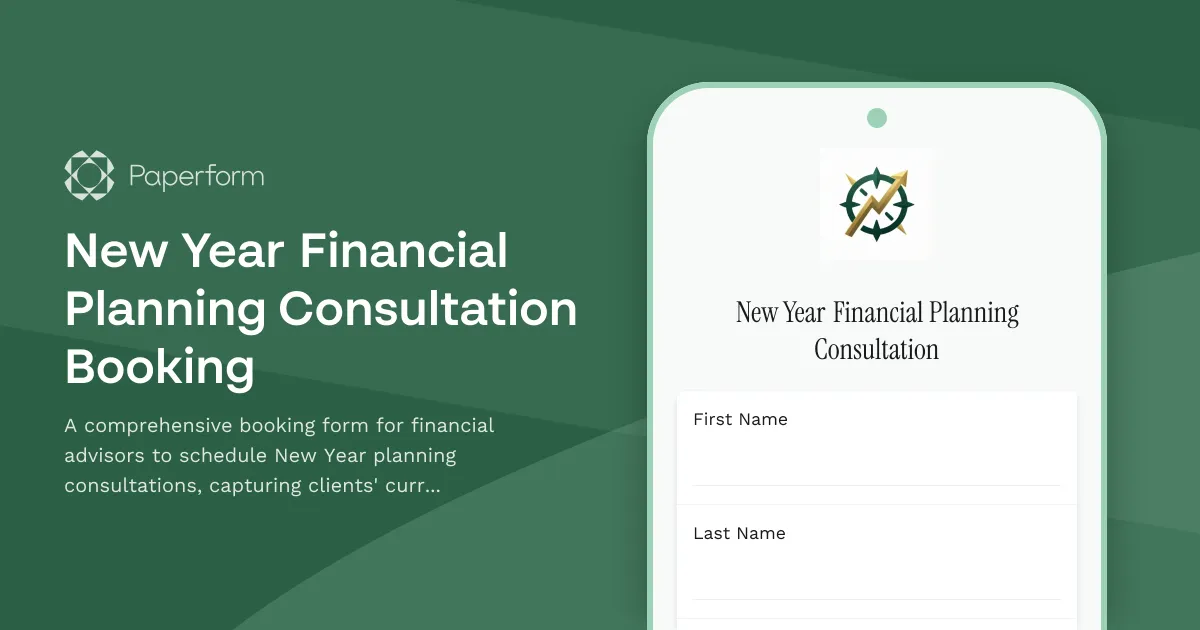 New Year Financial Planning Consultation Booking
