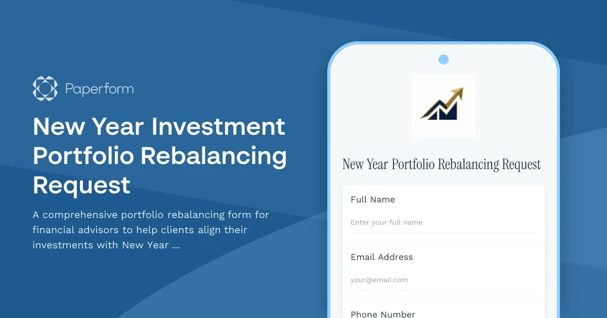 New Year Investment Portfolio Rebalancing Request