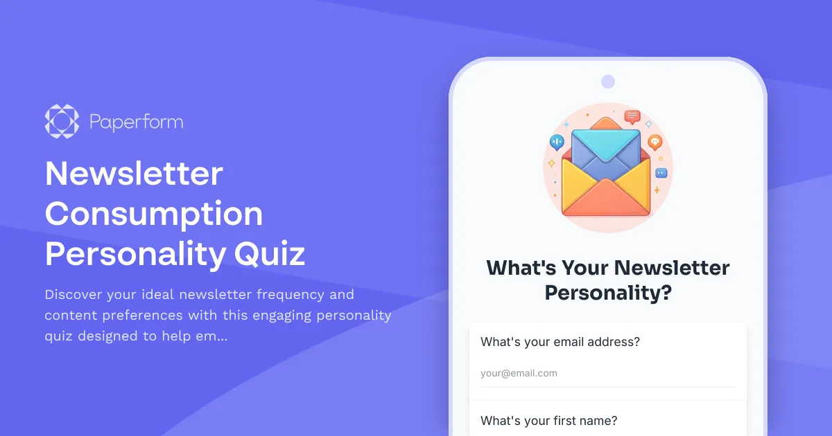 Newsletter Consumption Personality Quiz