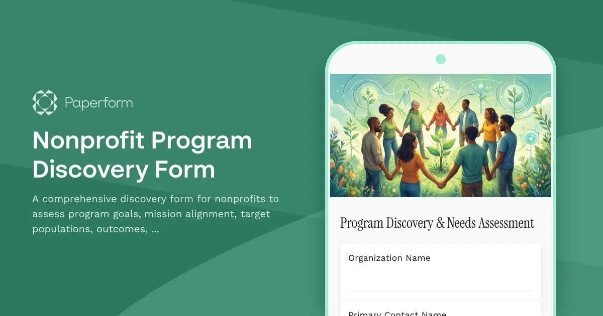 Nonprofit Program Discovery Form