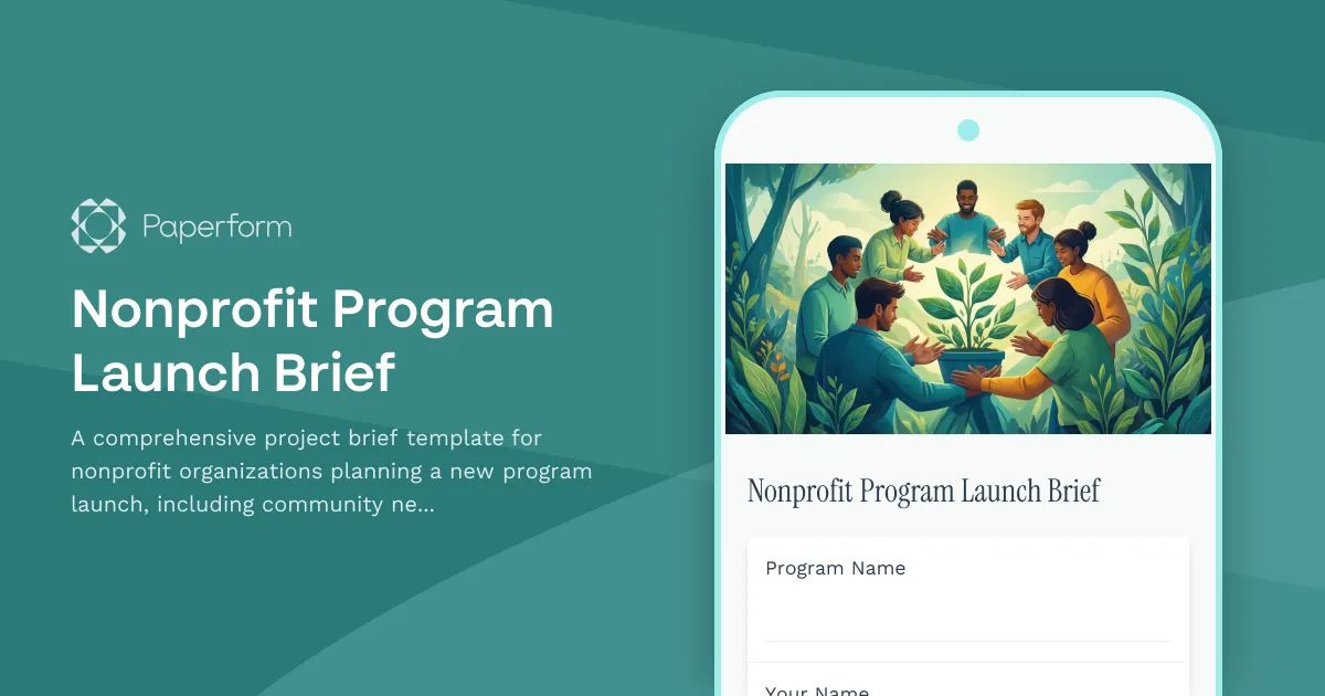Nonprofit Program Launch Brief