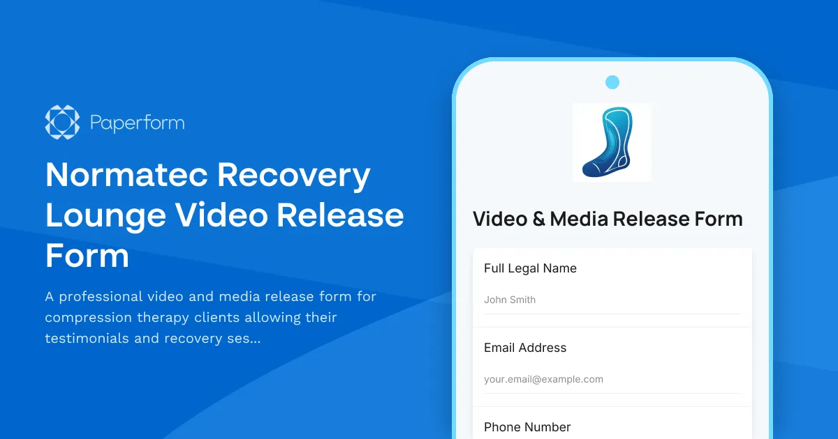 Normatec Recovery Lounge Video Release Form