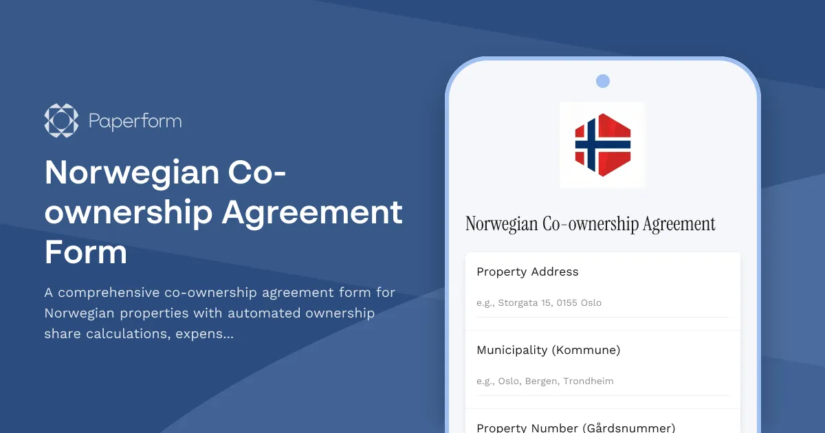 Norwegian Co-ownership Agreement Form