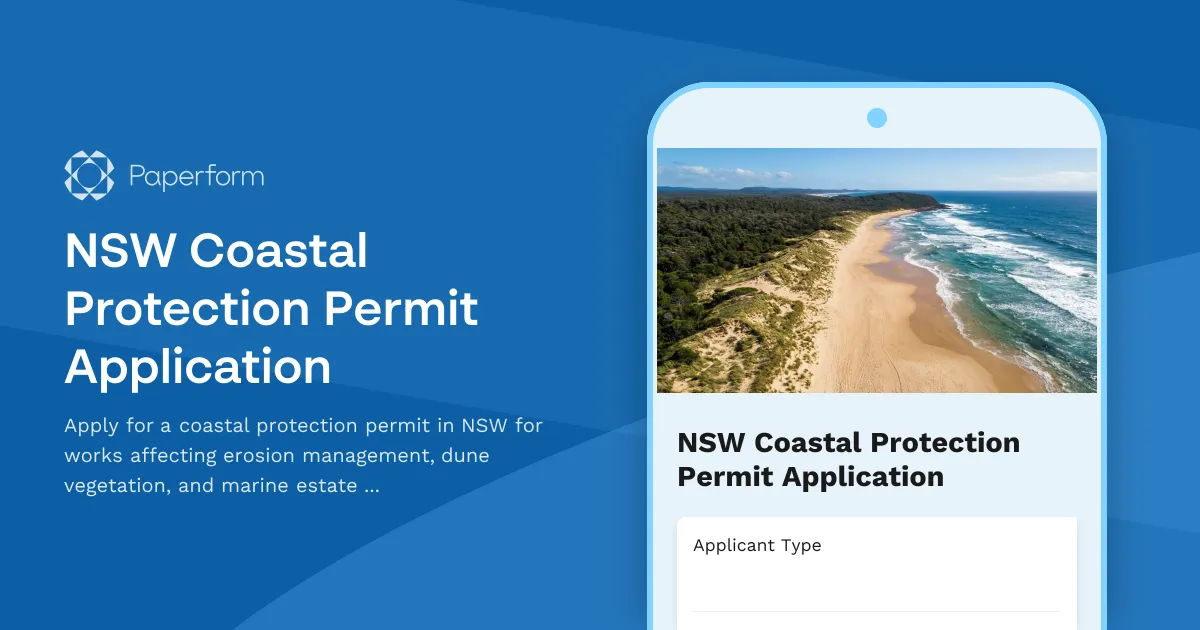 NSW Coastal Protection Permit Application