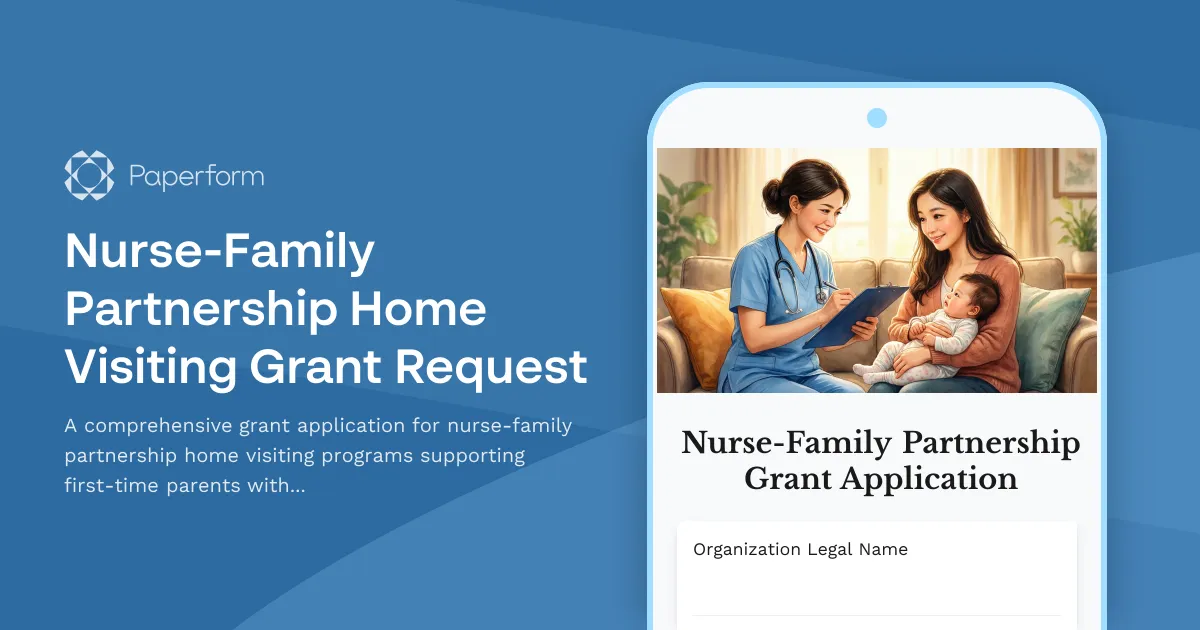 Nurse-Family Partnership Home Visiting Grant Request