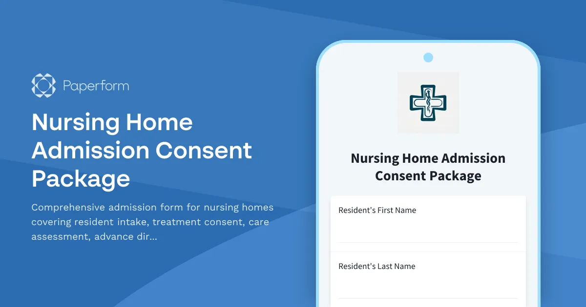 Nursing Home Admission Consent Package
