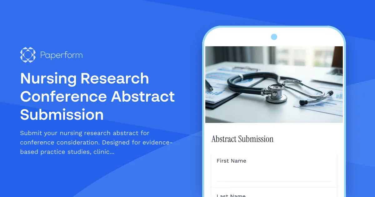 Nursing Research Conference Abstract Submission