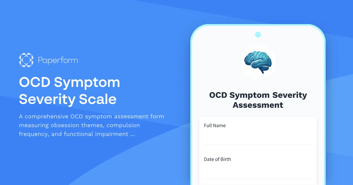 OCD Symptom Severity Scale