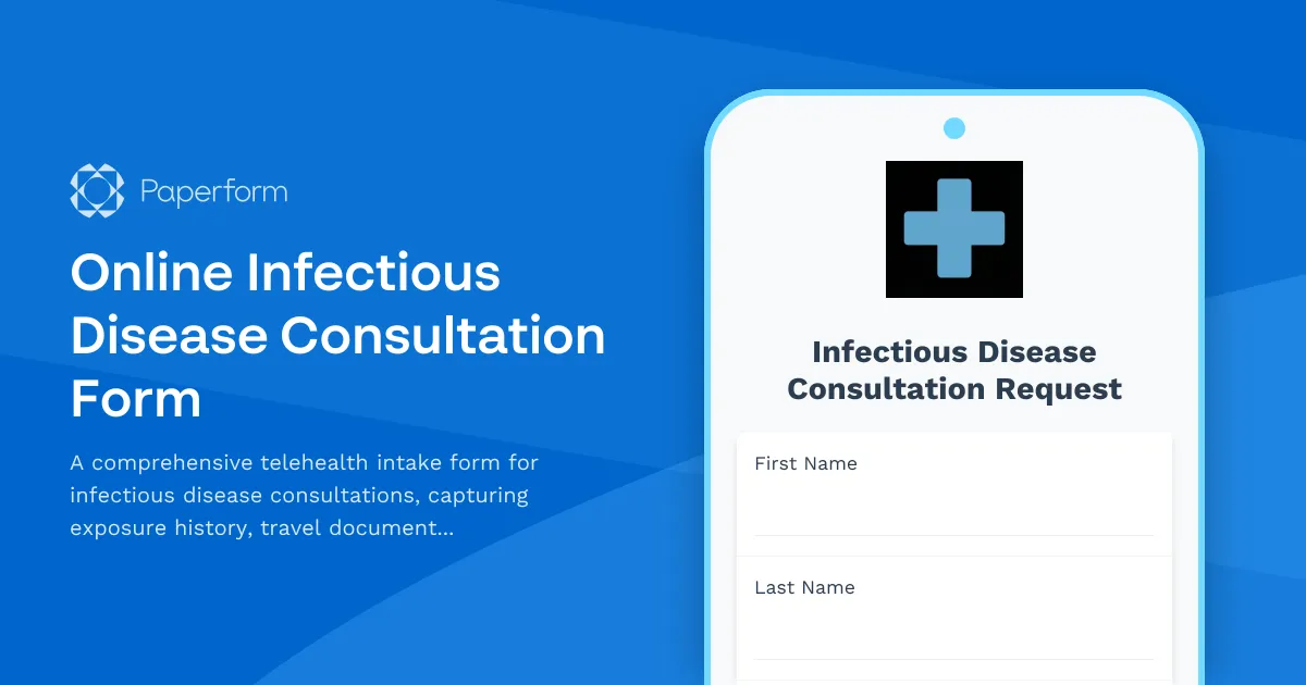 Online Infectious Disease Consultation Form