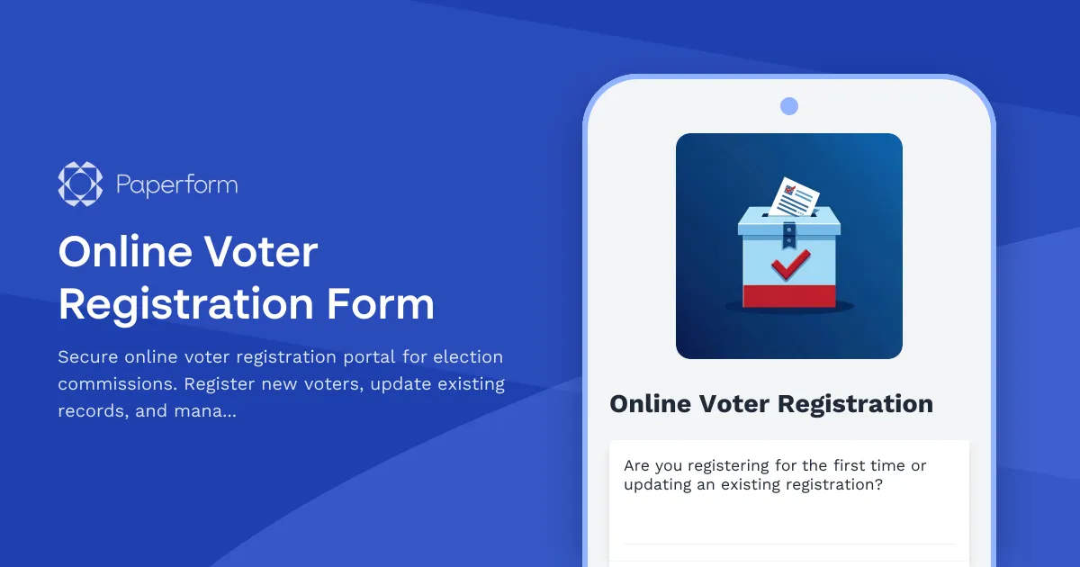 Online Voter Registration Form
