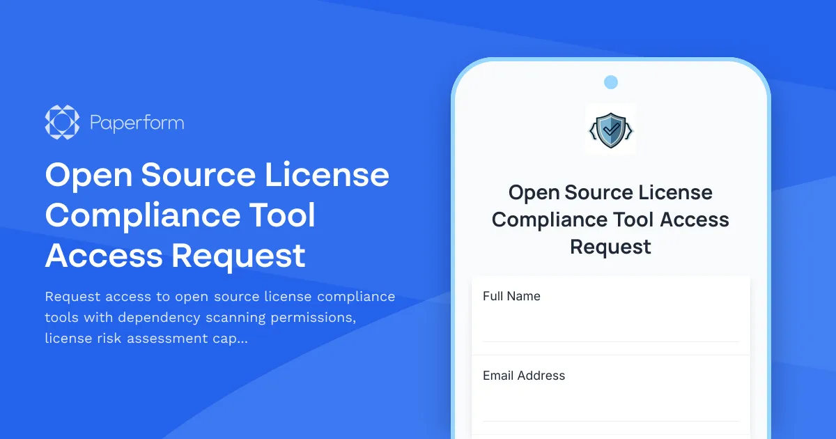Open Source License Compliance Tool Access Request