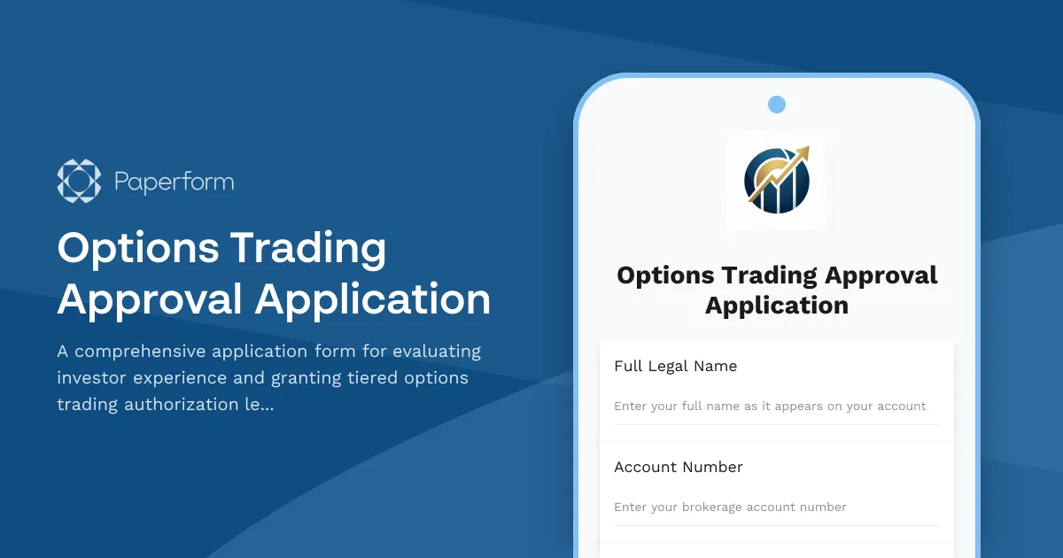 Options Trading Approval Application