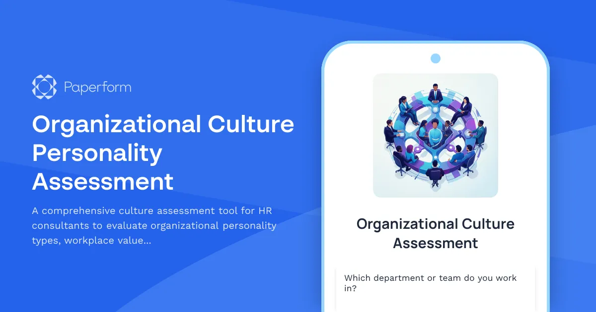 Organizational Culture Personality Assessment