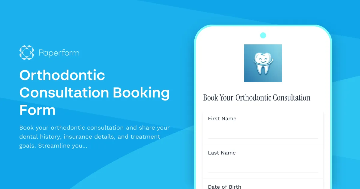 Orthodontic Consultation Booking Form