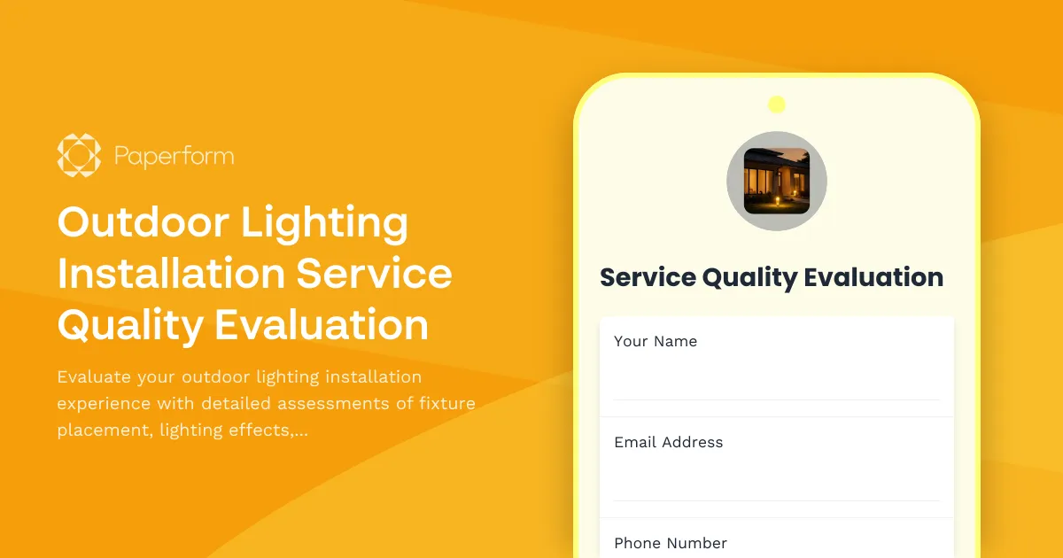 Outdoor Lighting Installation Service Quality Evaluation