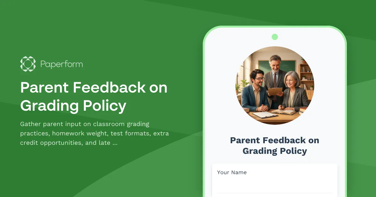 Parent Feedback on Grading Policy