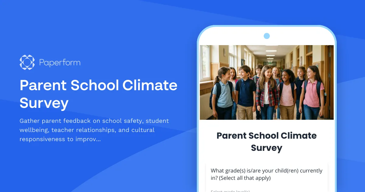 Parent School Climate Survey