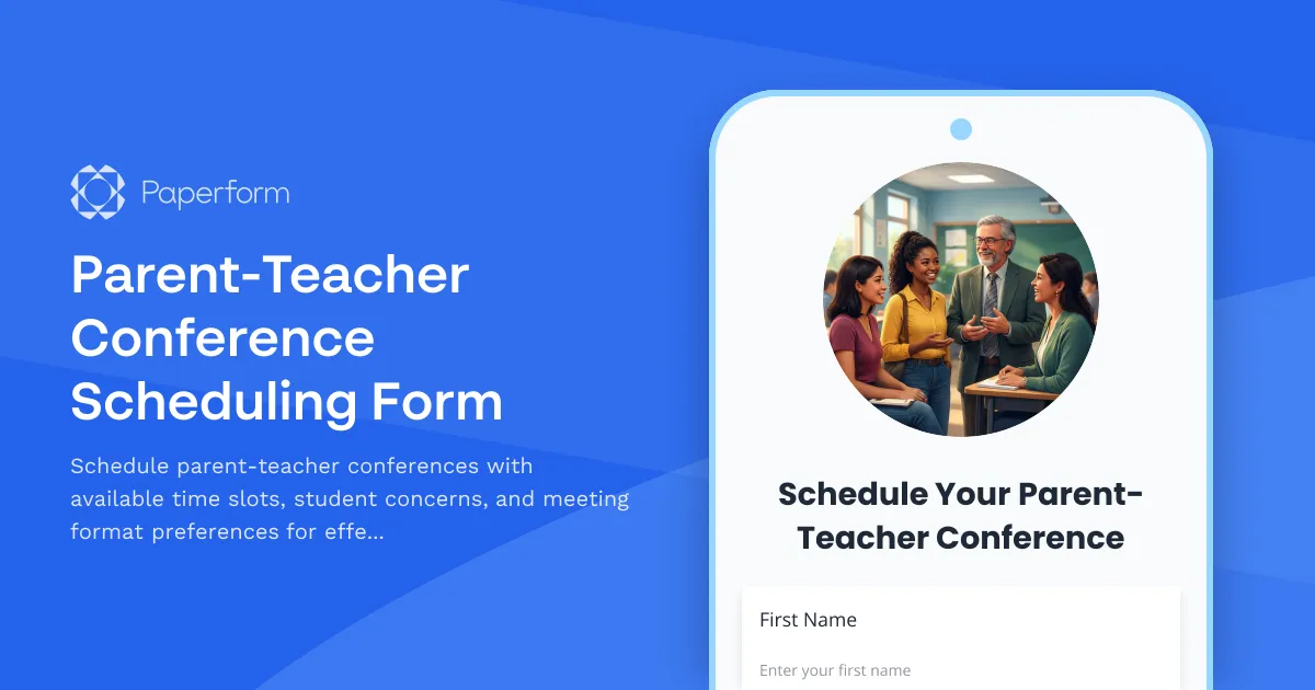Parent-Teacher Conference Scheduling Form