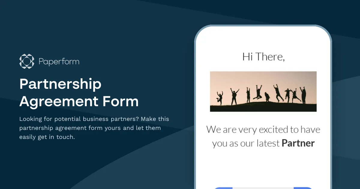 Partnership Agreement Form