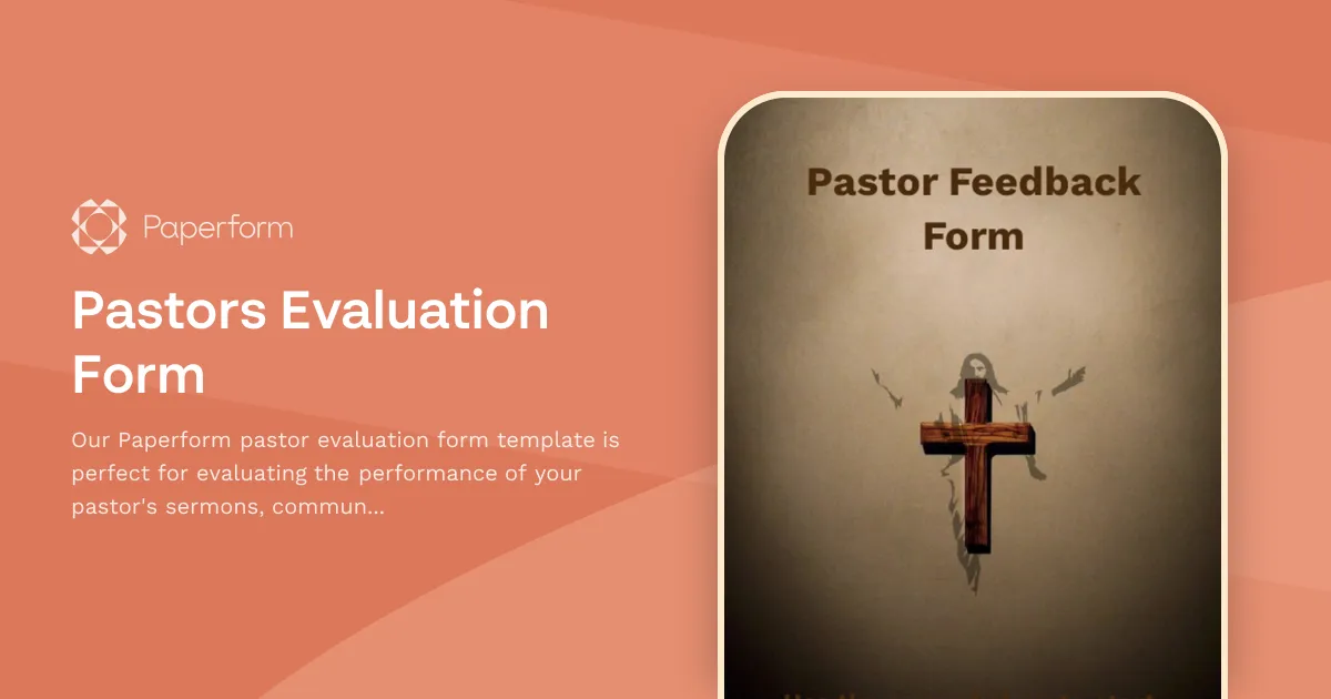 Pastors Evaluation Form